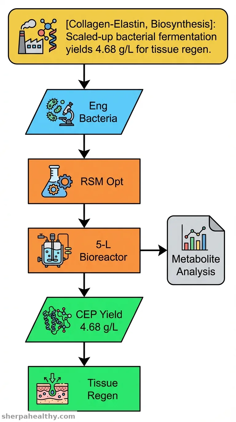 Process optimization and scale-up of high-efficient biosynthesis for recombinant collagen-elastin fusion protein.