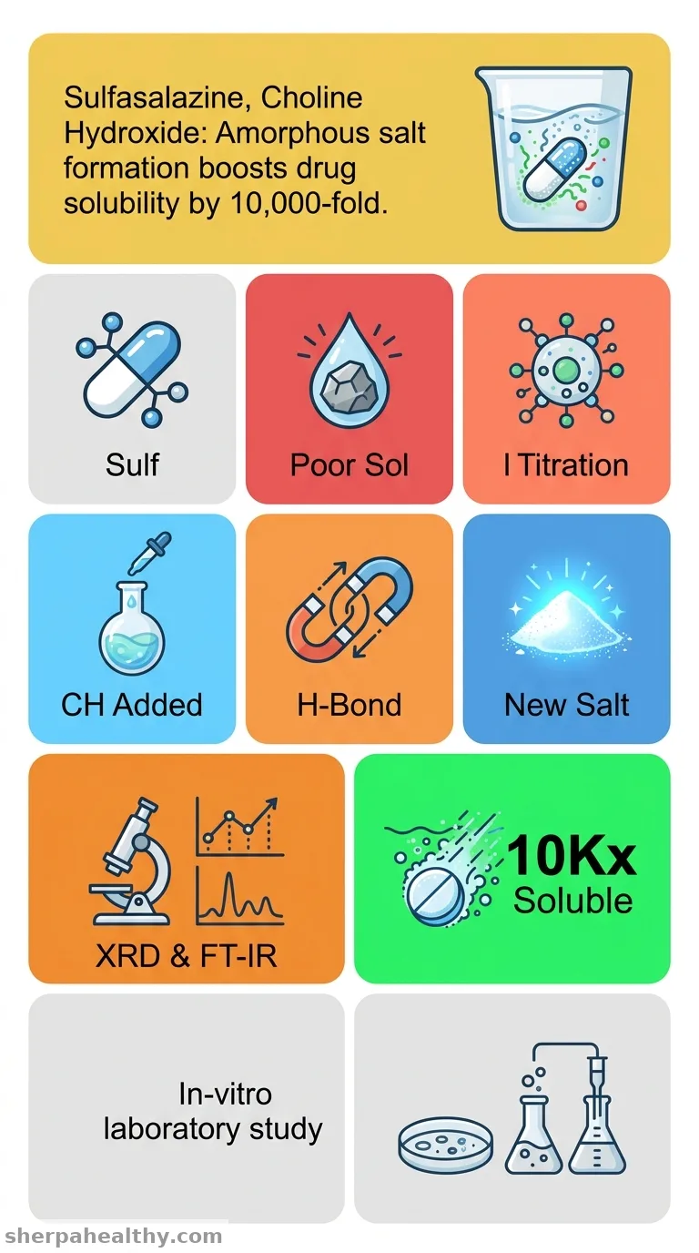 Development of high-solubility amorphous sulfasalazine: effect of hydrogen bonding.