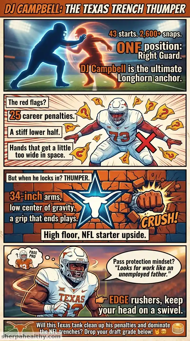New York Giants Draft Prospect Profile: IOL DJ Campbell, Texas