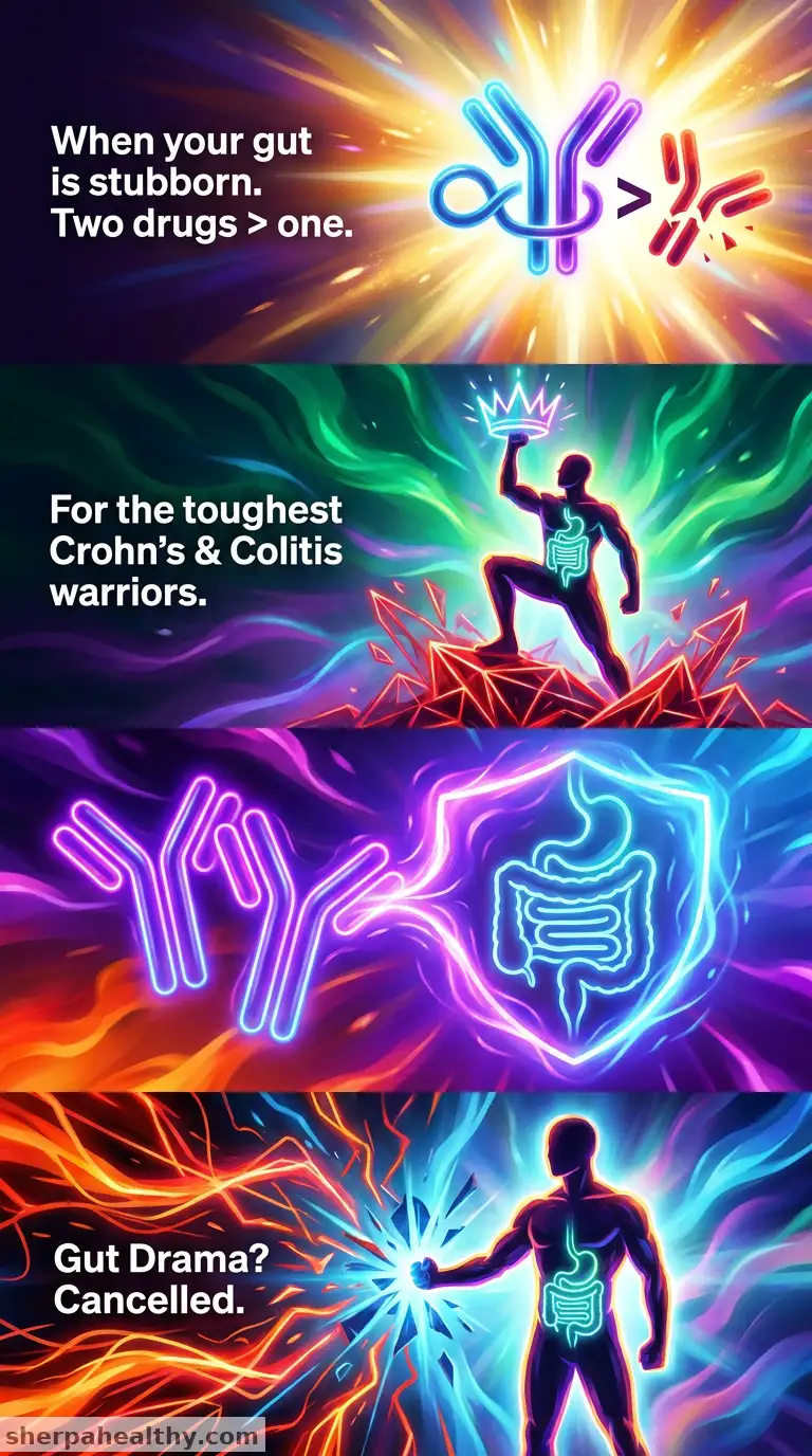 ‘Strikingly better’: Co-antibody combination tops golimumab, guselkumab in refractory IBD