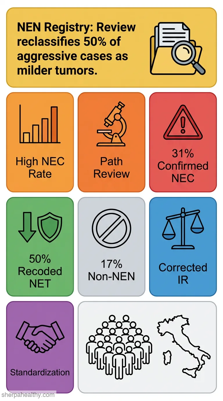Towards a better registration of neuroendocrine neoplasms: The results of the Italian retrospective population-based study.