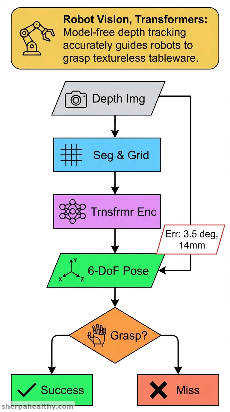 Model-Free Transformer Framework for 6-DoF Pose Estimation of Textureless Tableware Objects.