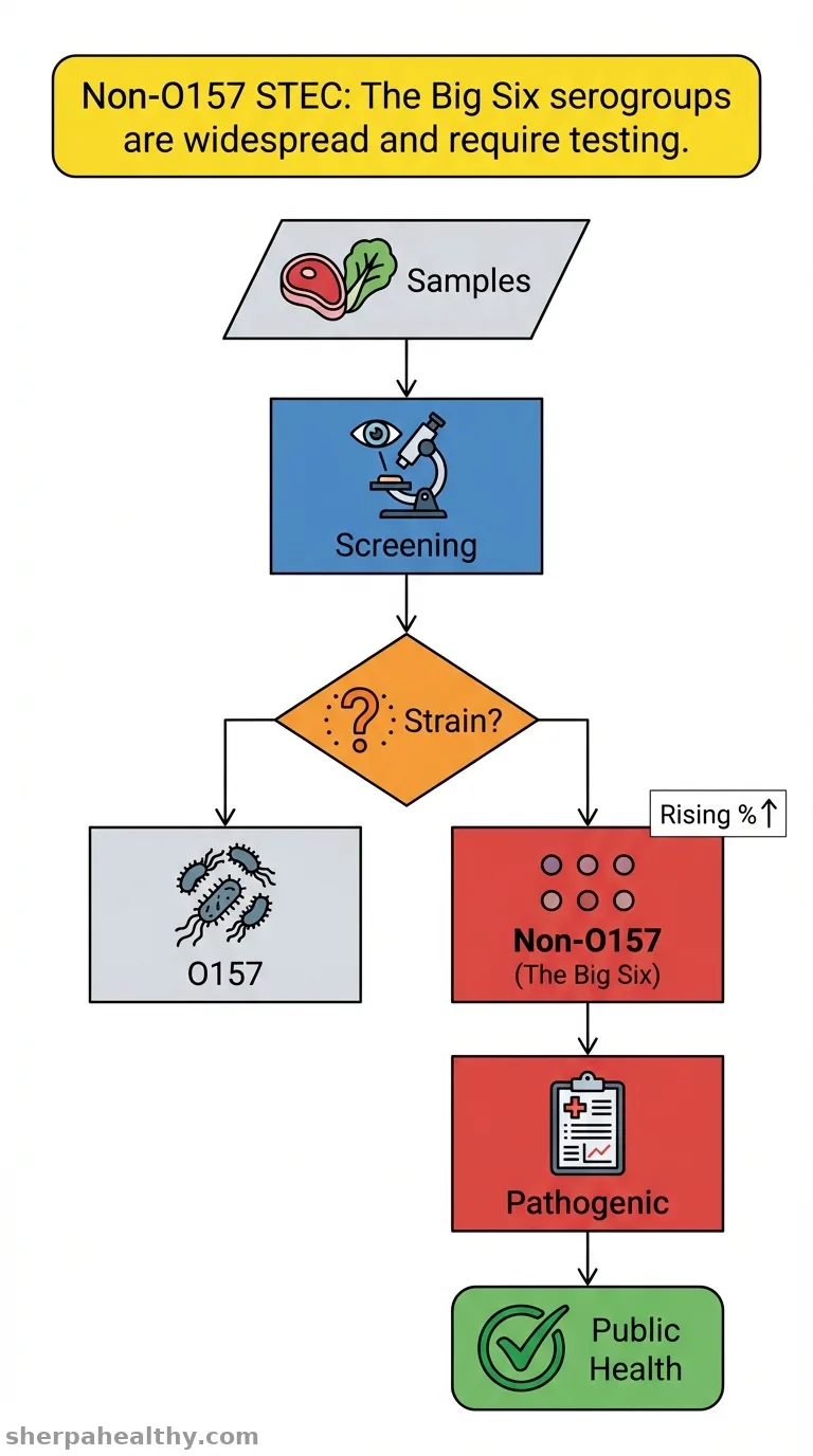 Prevalence of the Six Major Non-O157 Serogroups of Shiga Toxin-Producing 