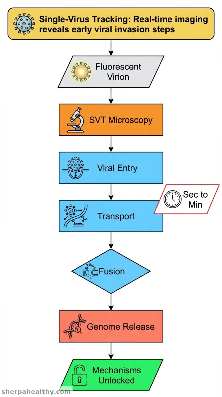 Revealing Mechanisms in the Early Stages of Virus Infection by Single-Virus Tracking.