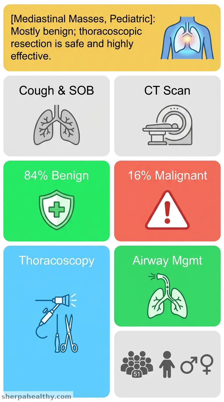 Clinical features and surgical treatment of mediastinal masses in children: a retrospective study of 51 cases.