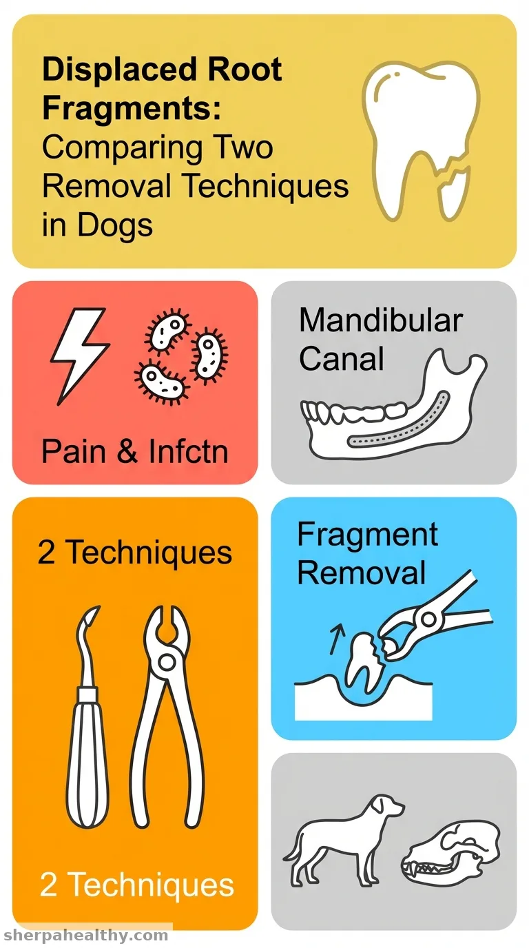 Comparison of 2 Techniques for Removal of Displaced Root Fragments From the Mandibular Canal in Canine Cadavers.