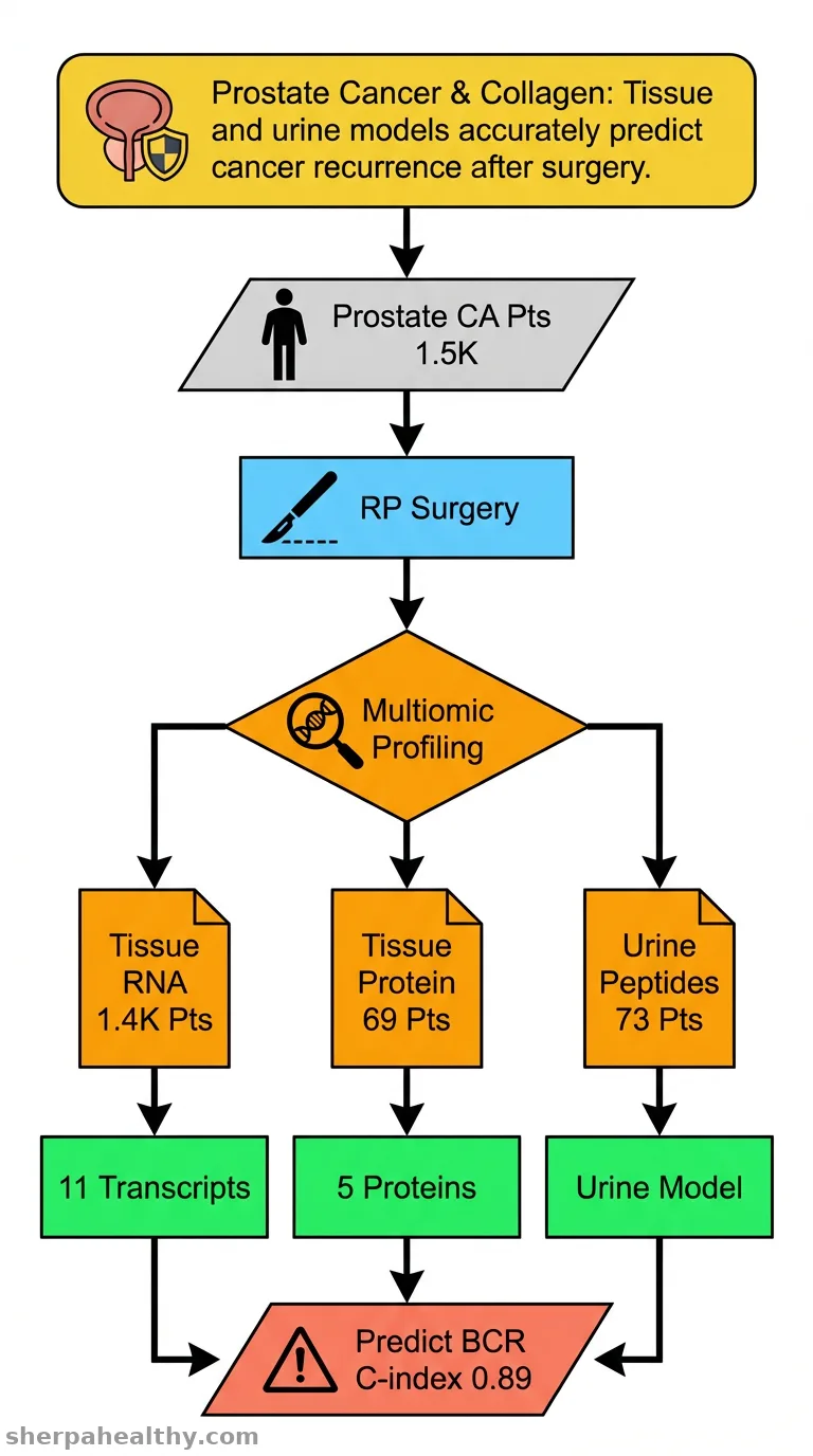 Prediction of Prostate Cancer Biochemical Recurrence After Radical Prostatectomy by Collagen Models Using Multiomic Profiles.