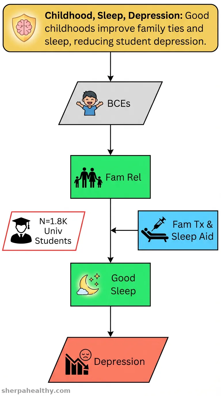 The relationship between benevolent childhood experiences and depression among Chinese university students: the serial mediating role of family relationships and sleep quality.