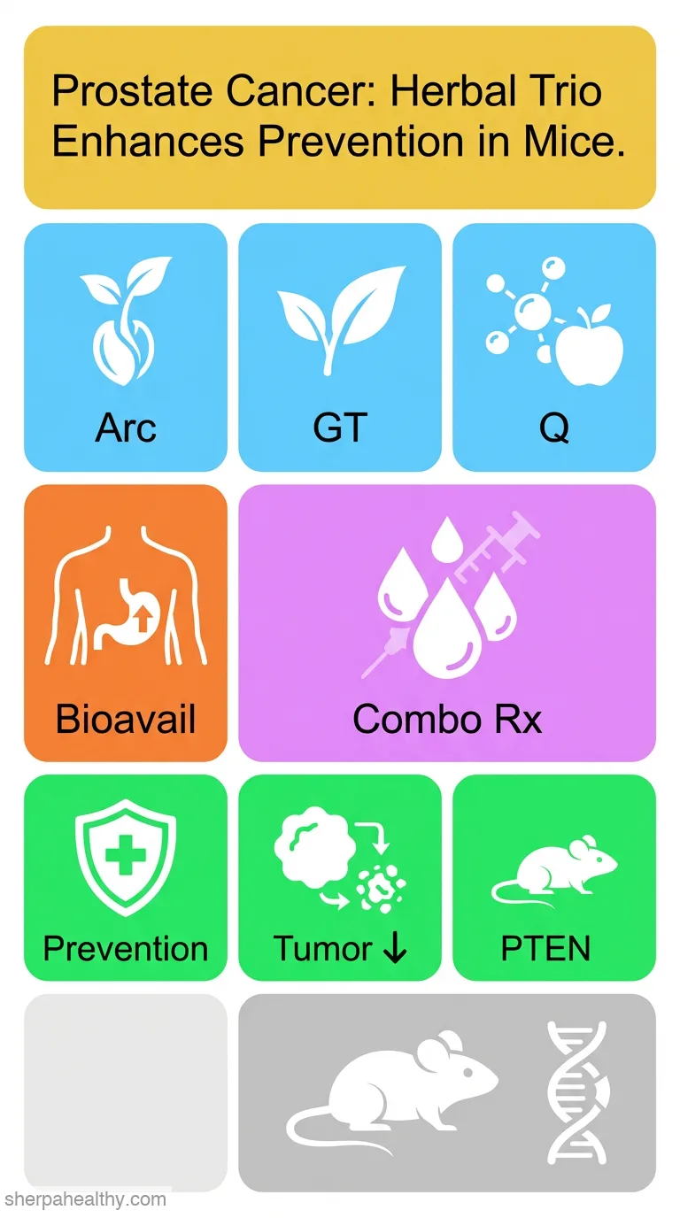 Enhanced Chemoprevention of Prostate Cancer by Combining Arctigenin with Green Tea and Quercetin in Prostate-Specific Phosphatase and Tensin Homolog Knockout Mice.