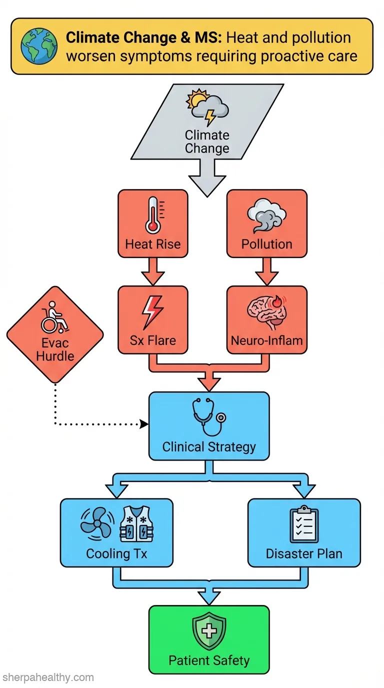 Climate change and multiple sclerosis: Clinical challenges and strategies.