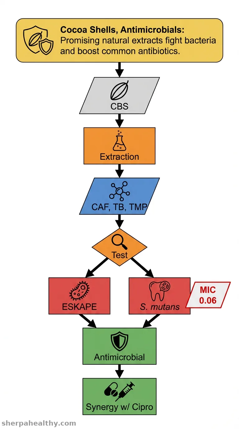 Exploring the antimicrobial activity of fermented and non-fermented cocoa bean shell extracts through metabolomics analysis and synergistic studies.