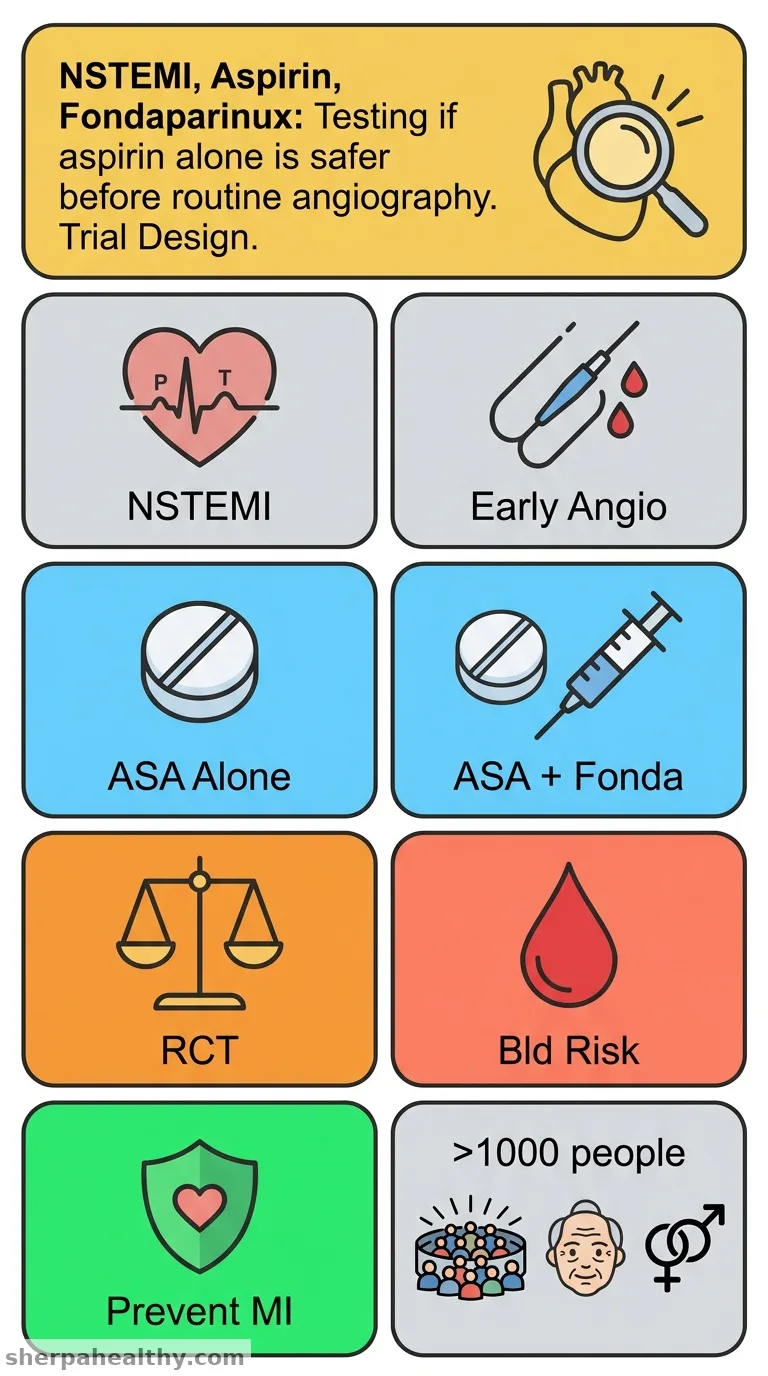 Design and rationale of aspirin versus aspirin and fondaparinux prior to early invasive strategy in patients with NSTEMI: The FOXY trial.