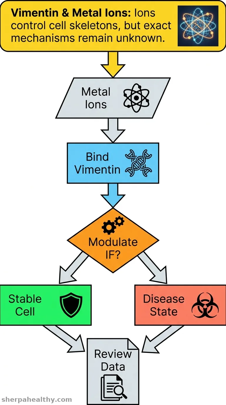 The important interplay between metal ions and the intermediate filament protein vimentin.