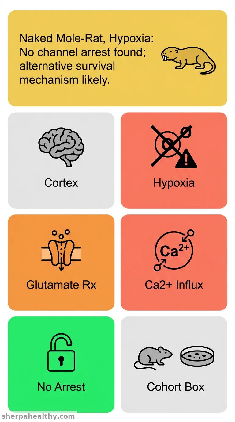 Absence of a glutamatergic channel arrest mechanisms in hypoxic naked mole-rat cortex.